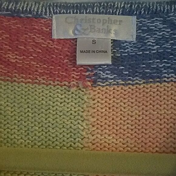 Christopher Banks color block cardigan. Sz. S NWOT - Picture 3 of 4